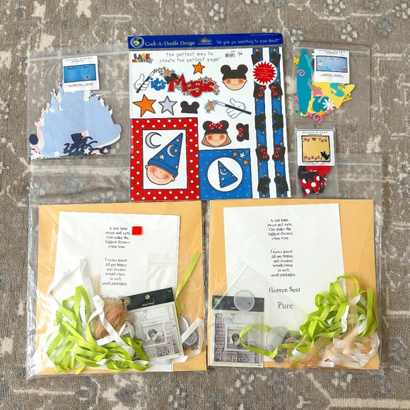 Disney Scrapbook Kit, Castle, Tea Cups, Mickey Mouse, Baby Scrapbook Kit Bundle - Picture 1 of 6